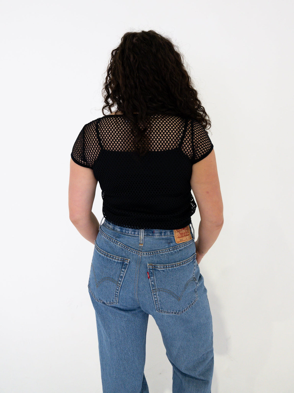 Vintage 00's "Chaps Girl" Mesh Top - S - Playground Vintage