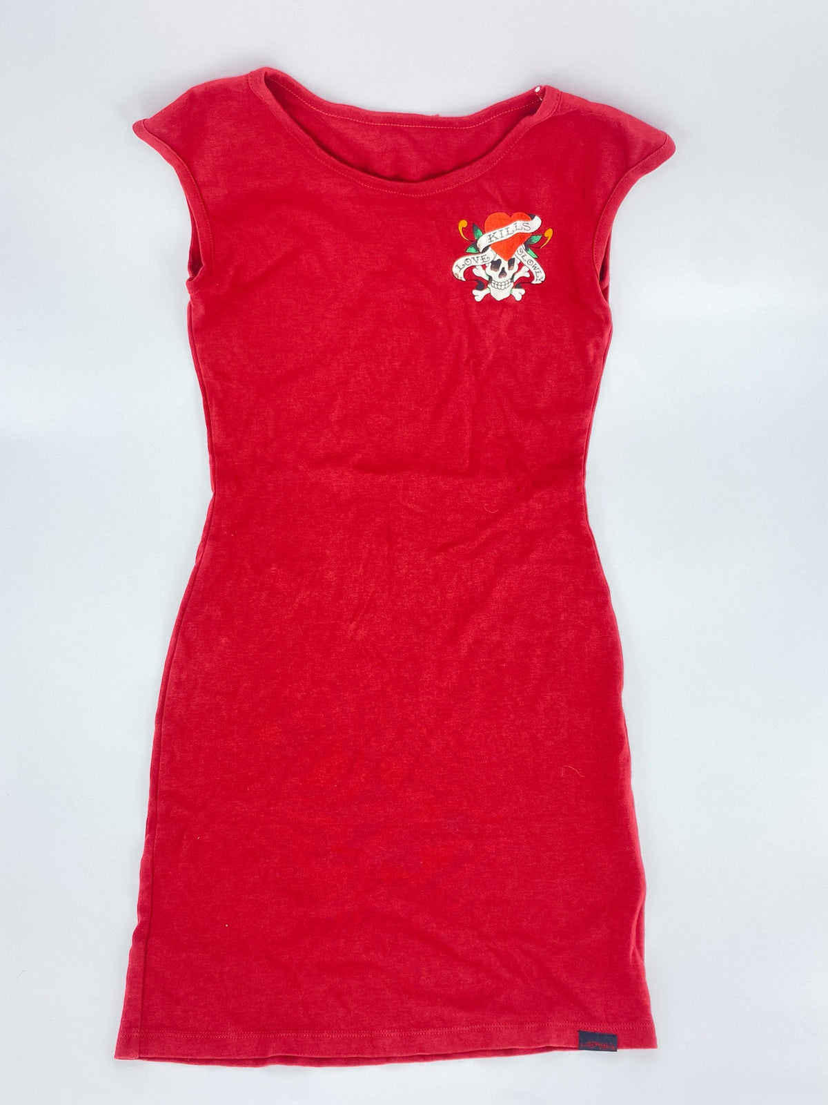 Vintage 00's Ed Hardy Red Tank Mini Dress - M - Playground Vintage