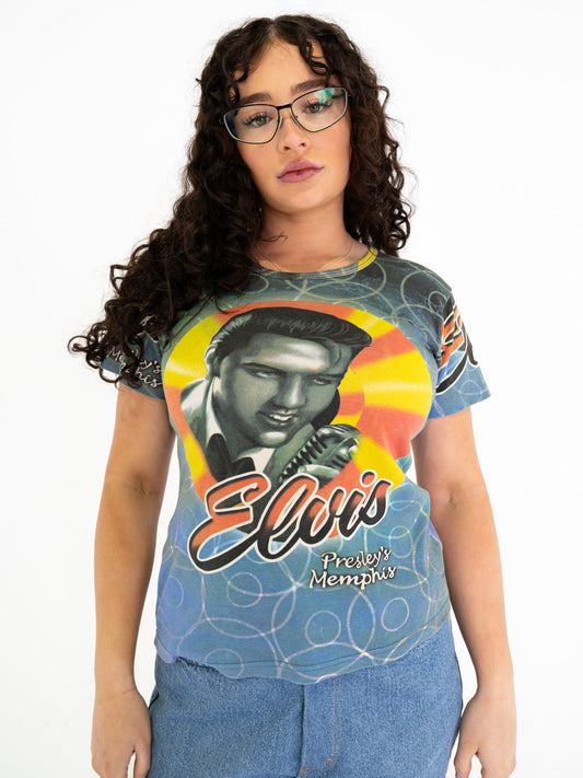 Vintage 00's Elvis Top - L - Playground Vintage