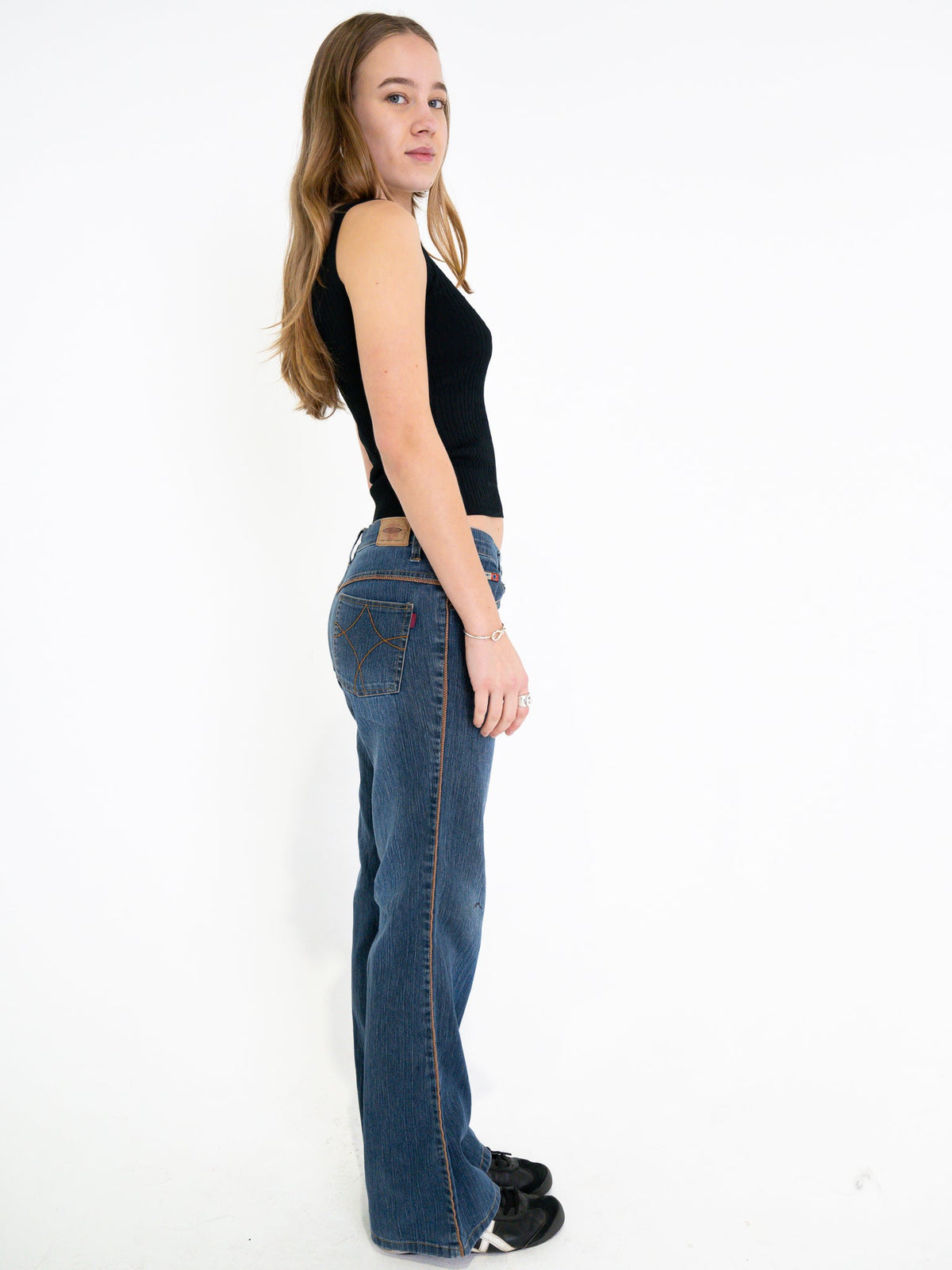 Vintage 00's Flare Denim Jeans - S - Playground Vintage