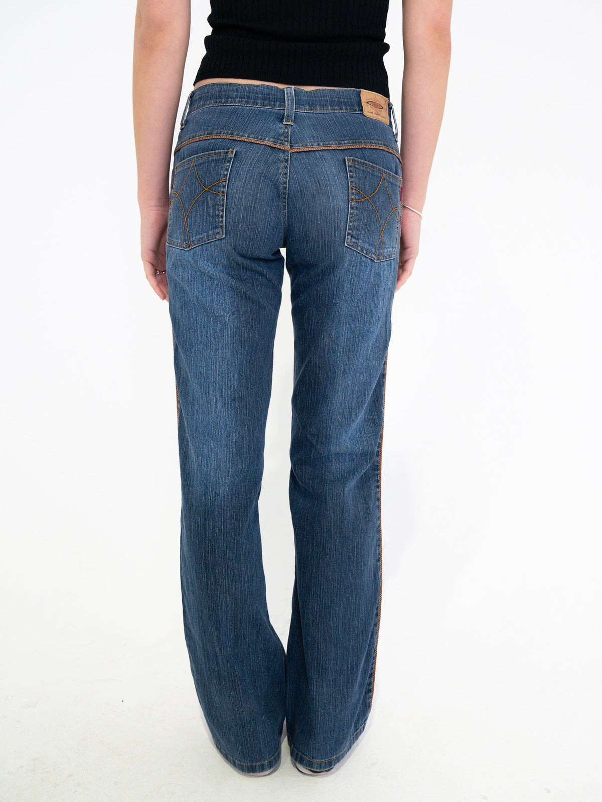 Vintage 00's Flare Denim Jeans - S - Playground Vintage