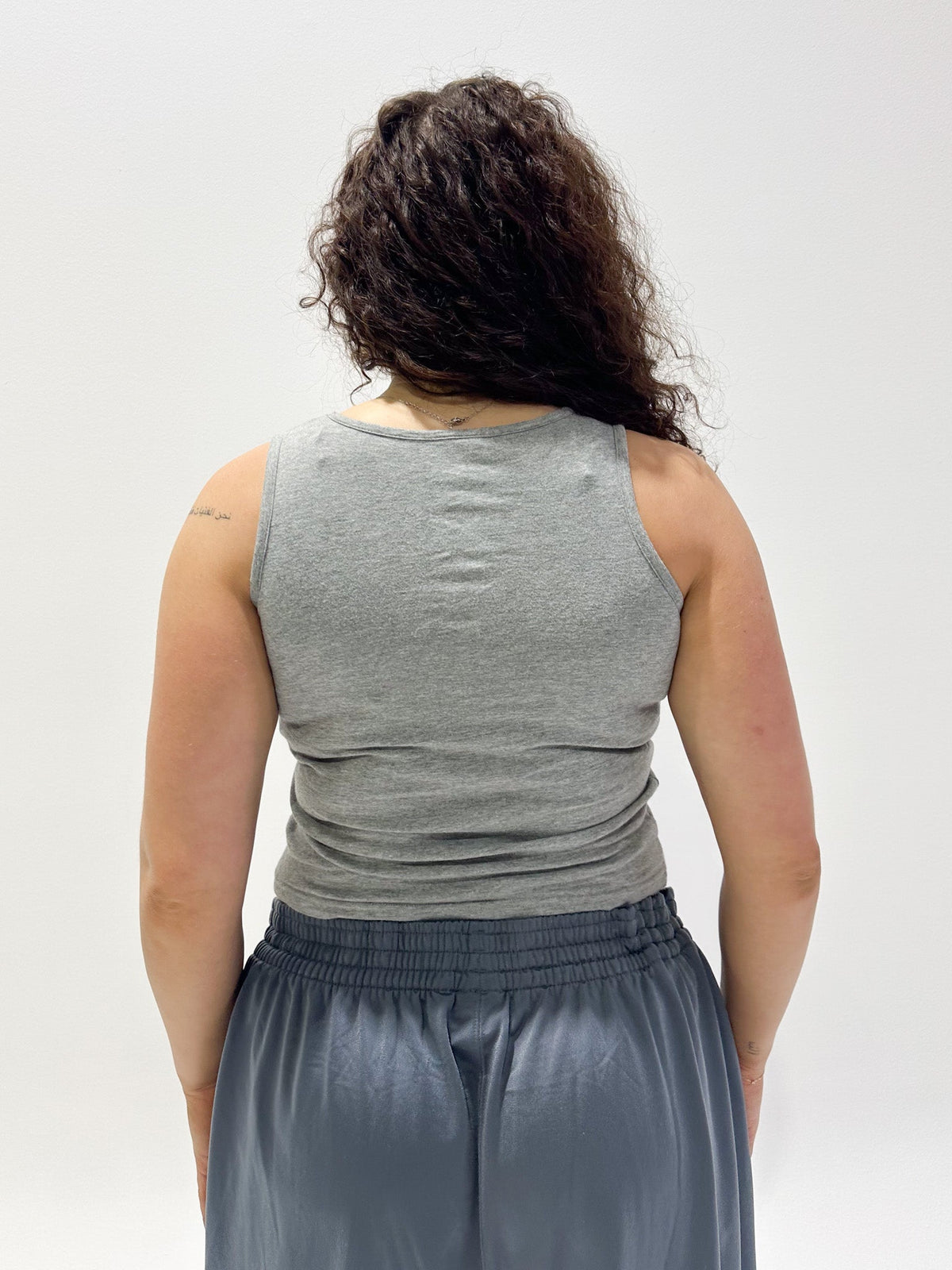 Vintage 00's Grey/Pink Adidas Tank Top - S - Playground Vintage