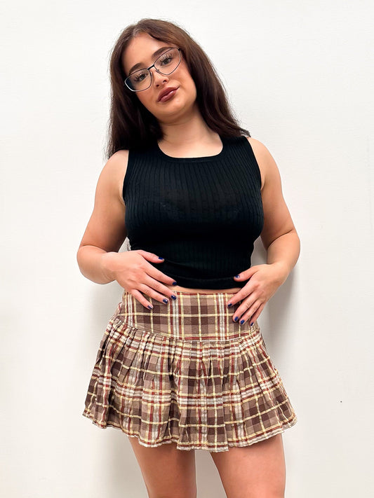 Vintage 00's Tartan Mini Skirt - M - Playground Vintage