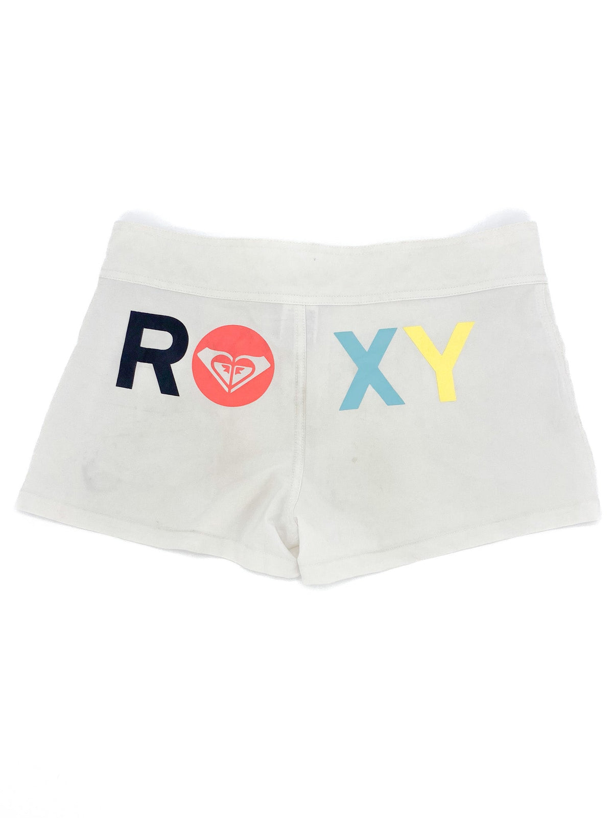 Vintage 00's White Roxy Booty Shorts - S - Playground Vintage